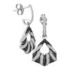 0.50 CTW Black Color Diamond Dangle Earrings 10KT White Gold - REF-53X9Y