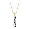 0.12 CTW Black Color Diamond Woven Infinity Pendant 10KT Yellow Gold - REF-12M2H