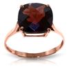 Genuine 4.5 ctw Garnet Ring Jewelry 14KT Rose Gold - REF-37P8H