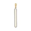 Image 1 : 0.20 CTW Diamond Narrow Oval Outline Pendant 10KT Yellow Gold - REF-24K2W