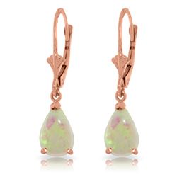 Genuine 1.55 ctw Opal Earrings Jewelry 14KT Rose Gold - REF-30Y5F