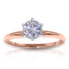 Genuine 0.75 ctw Diamond Anniversary Ring Jewelry 14KT Rose Gold - REF-203Y6F