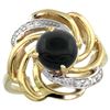 Image 1 : Natural 2.57 ctw onyx & Diamond Engagement Ring 14K Yellow Gold - REF-55G4M