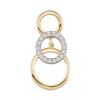 Image 1 : 0.15 CTW Diamond Cascading Triple Circle Pendant 10KT Yellow Gold - REF-12M2H