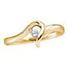 Image 1 : 0.05 CTW Diamond Solitaire Bridal Ring 10KT Yellow Gold - REF-12X2Y