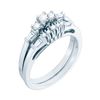 0.38 CTW Diamond 3-stone Bridal Engagement Ring 10KT White Gold - REF-41M9H
