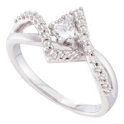 0.50 CTW Princess Diamond Solitaire Bridal Engagement Ring 14KT White Gold - REF-75Y2X