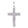 0.20 CTW Diamond Medium Cross Pendant 10KT White Gold - REF-19W4K
