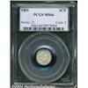 Image 1 : 1851 3CS MS66 PCGS. A frosty Gem, showing