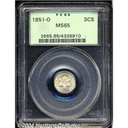 1851-O 3CS MS65 PCGS. Probably the most