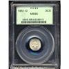 Image 1 : 1851-O 3CS MS65 PCGS. Probably the most