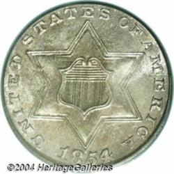 1854 3CS MS65 PCGS. First year of the Type Two