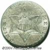 Image 1 : 1855 3CS MS65 NGC. Type Two three cent silver