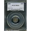 Image 1 : 1858 3CS MS63 PCGS. Gray-russet toning over