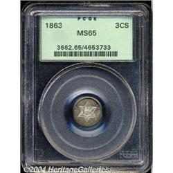 1863 3CS MS65 PCGS. With an original output of