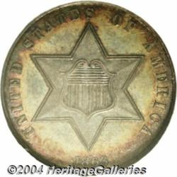 1863 3CS MS66 NGC. A scarce Civil War-era