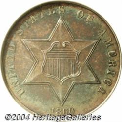 1860 3CS PR65 NGC. One of only 1,000 proofs