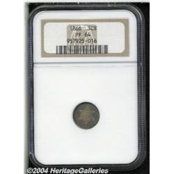 1866 3CS PR64 NGC. Richly colored in