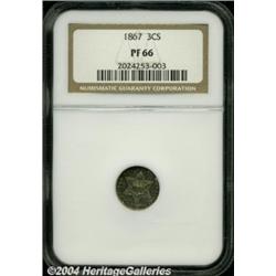 1867 3CS PR66 NGC. Only 625 '67 proofs were