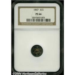 1867 3CS PR66 NGC. A superior proof