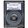 Image 1 : 1868 3CS PR64 Cameo PCGS. Apple-green and