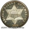 Image 1 : 1869 3CS PR66 Cameo PCGS. Mostly brilliant