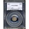 Image 1 : 1871 3CS PR63 PCGS. Rich, mottled gray and