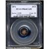 Image 1 : 1871 3CS PR64 Cameo PCGS. While falling just