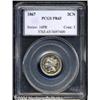 Image 1 : 1867 3CN PR65 PCGS. A well struck Gem with