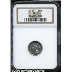 1871 3CN PR66 NGC. Completely brilliant with
