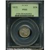 Image 1 : 1873 3CN Closed 3 PR65 PCGS. Splashes of gold,