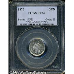 1875 3CN PR65 PCGS. Only 700 or so proof 1875