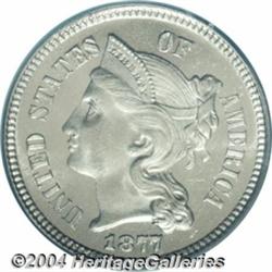 1877 3CN PR65 Cameo PCGS. The 1877 is an