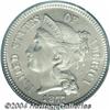 Image 1 : 1877 3CN PR65 Cameo PCGS. The 1877 is an