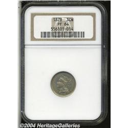 1878 3CN PR64 NGC. All 1878 Three Cent Nickels