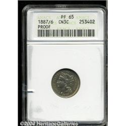1887/6 3CN PR65 ANACS. Traces of the 6 from