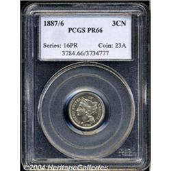 1887/6 3CN PR66 PCGS. The outline of the 6