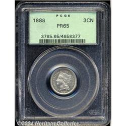 1888 3CN PR65 PCGS. Nicely preserved with