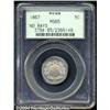 Image 1 : 1867 5C No Rays MS65 PCGS. This lustrous No