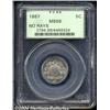 Image 1 : 1867 5C No Rays MS66 PCGS. Well struck with