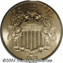 1875 5C MS66 PCGS. An underrated issue in the