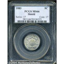 1883 5C MS66 PCGS. Just a very slight hint of