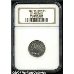 1883 5C MS66 NGC. This is an exquisite