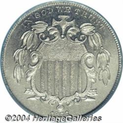 1866 5C Rays PR64 Cameo PCGS. While proof 1866