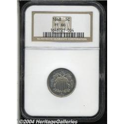 1868 5C PR66 NGC. Mostly brilliant with nice,