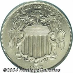 1877 5C PR64 PCGS. Immediately recognizable