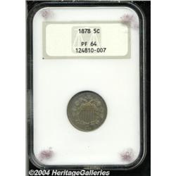 1878 5C PR64 NGC. Well detailed and nearly