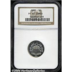 1880 5C PR65 Cameo NGC. One of several high