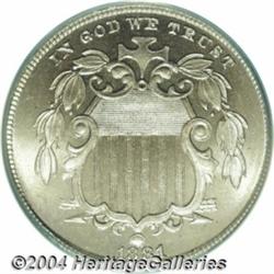 1881 5C PR67 PCGS. A superior proof striking