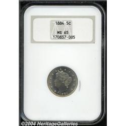 1884 5C MS65 NGC. Just a hint of gold